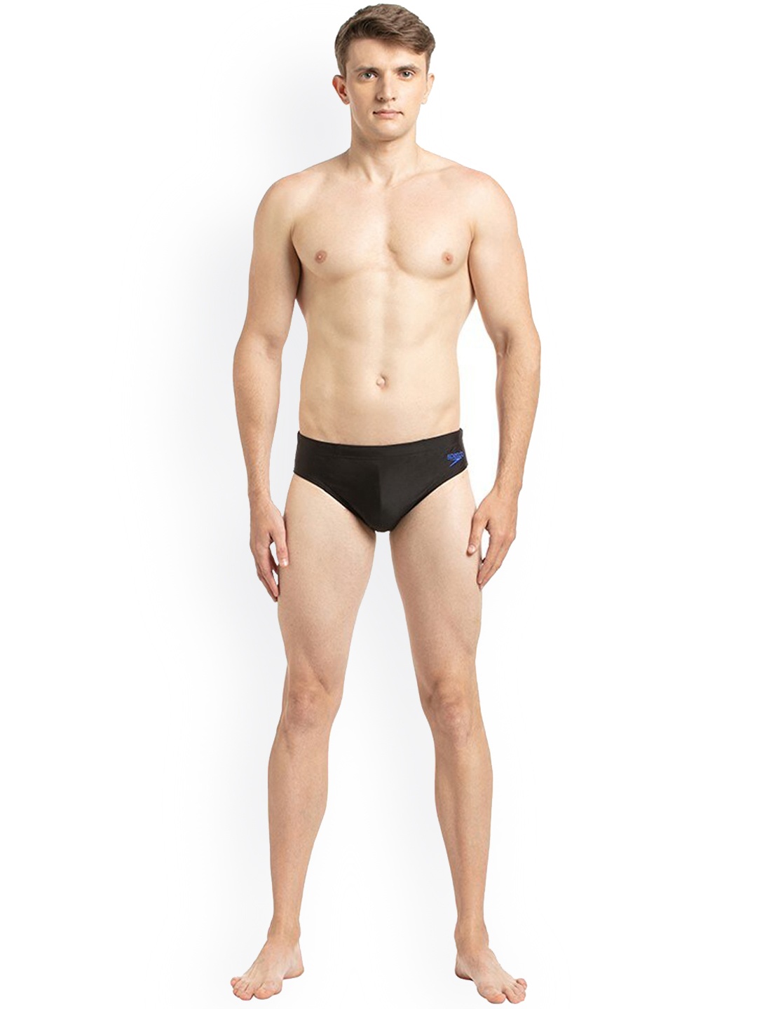 

Speedo Men Black Solid Swim Briefs 808422D807
