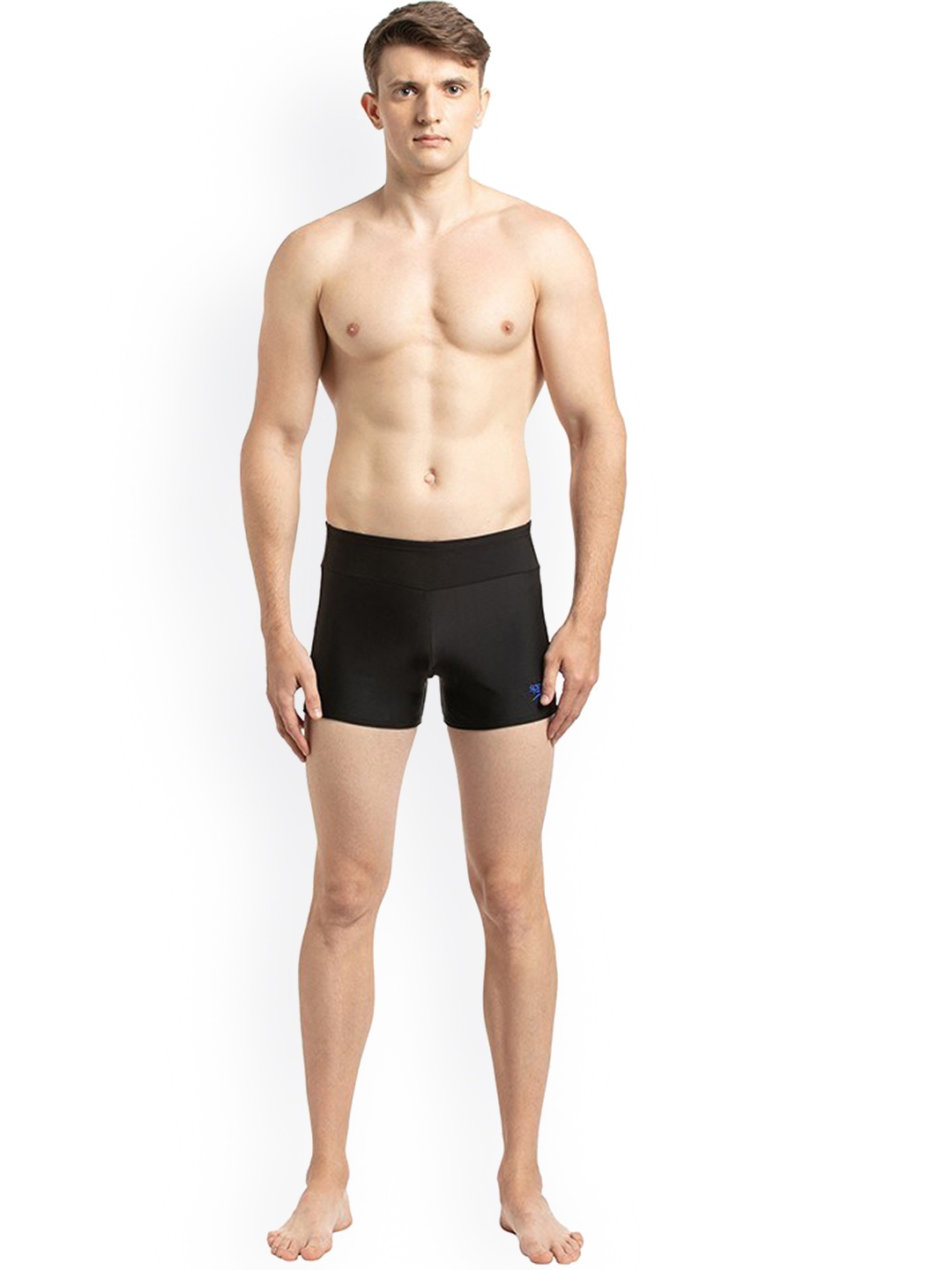 

Speedo Men Black Solid Swim Shorts