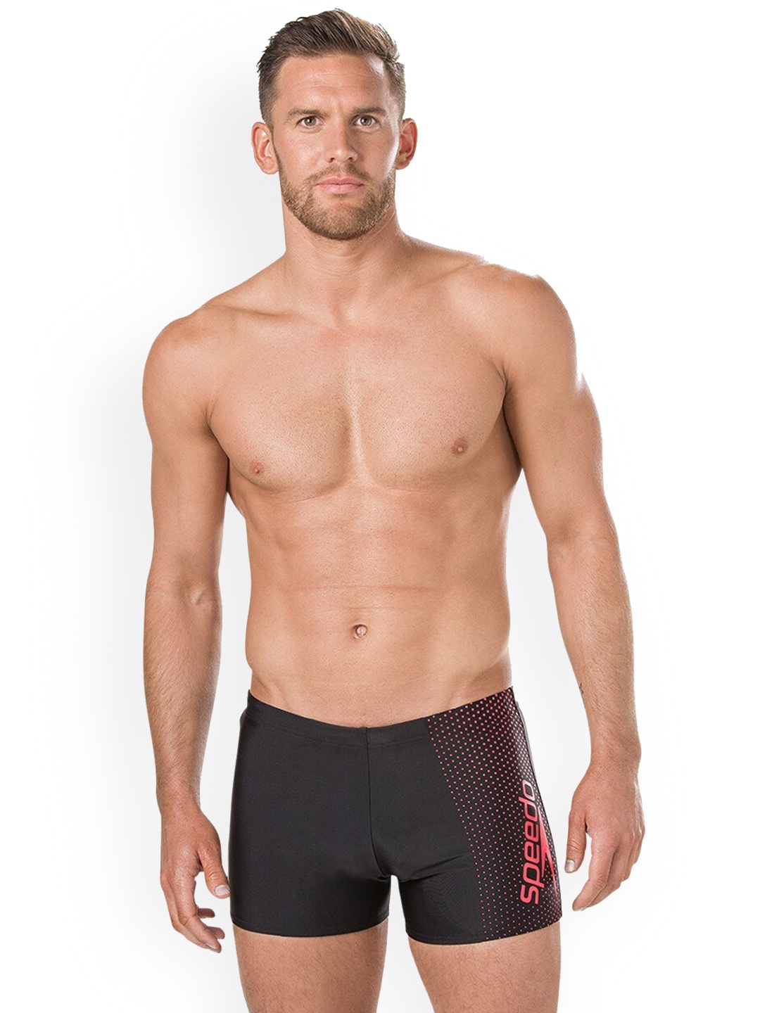 

Speedo Men Black Solid Swim Shorts