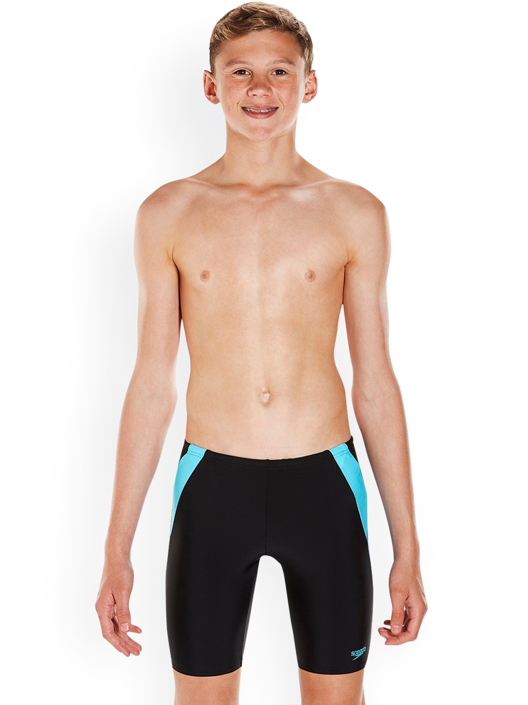 

Speedo Boys Black Solid Solid Swim Shorts