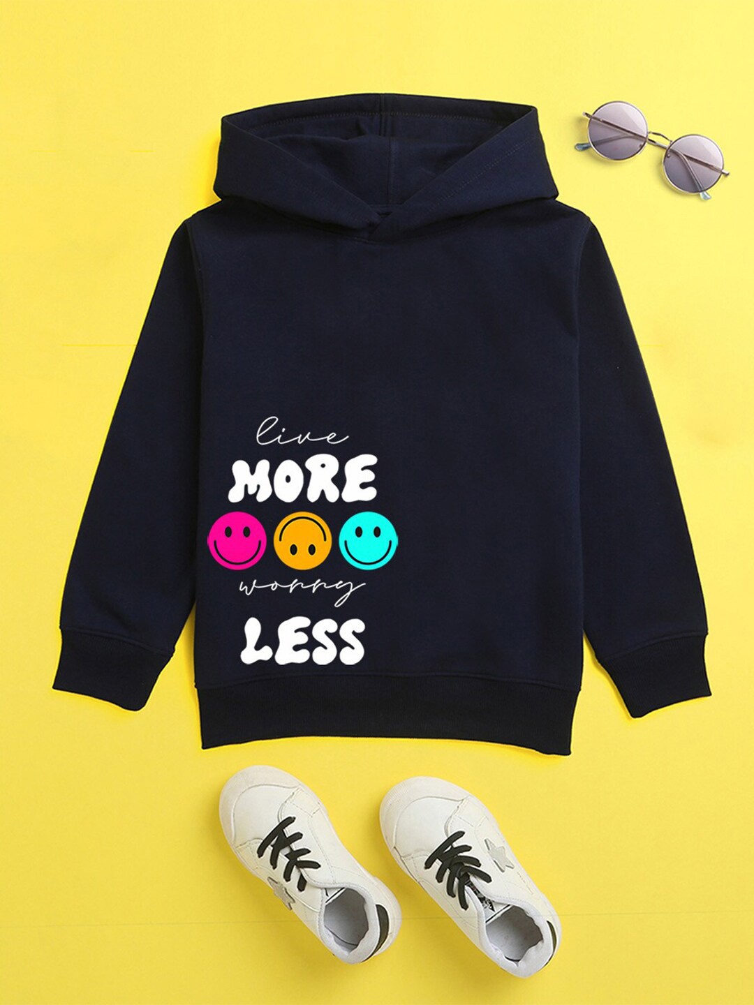 

NUSYL Unisex Kids Printed Fleece Sweatshirt, Navy blue