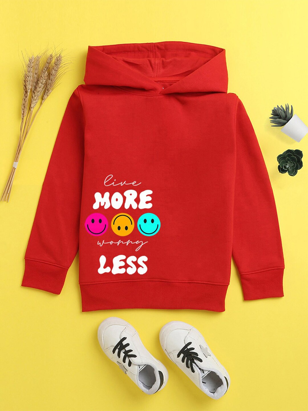 

NUSYL Unisex Kids Printed Hooded Fleece Sweatshirt, Na