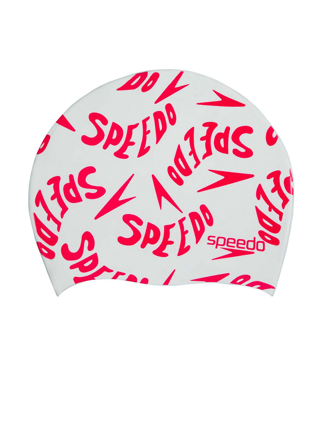 

Speedo Kids White & Pink Printed Swimming Cap