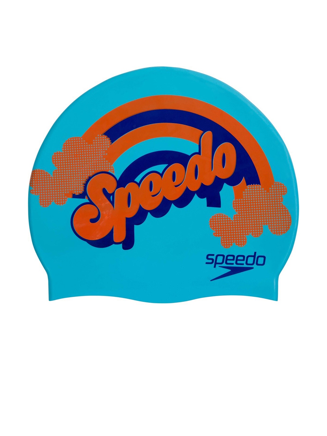 

Speedo Kids Blue & Orange Printed Swimming Cap