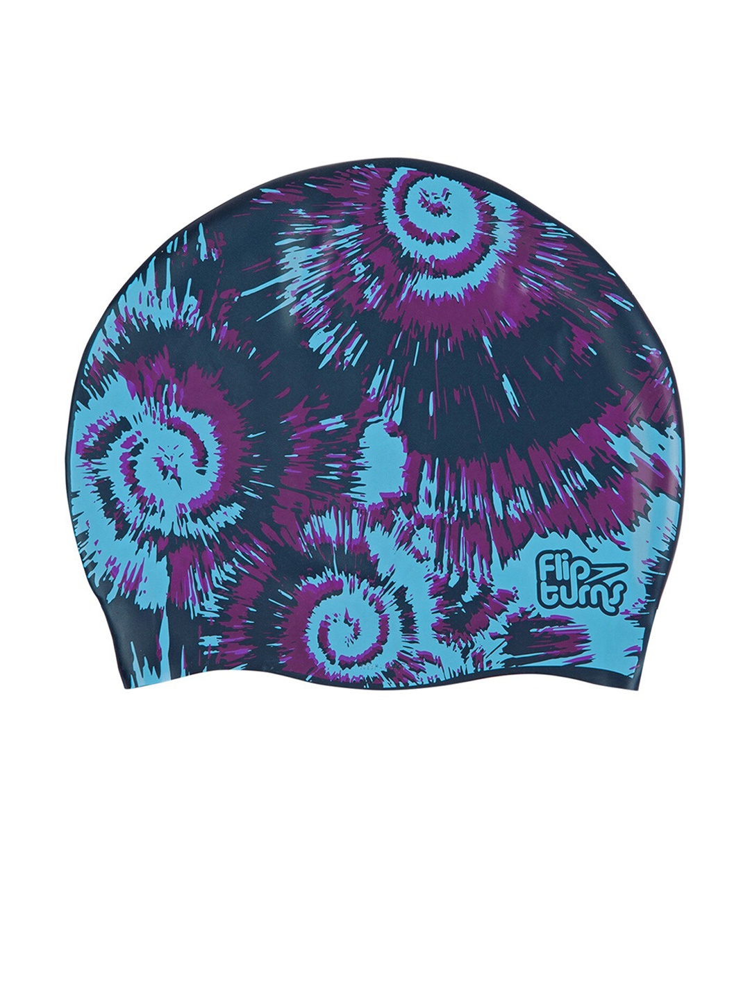 

Speedo Blue Purple Printed Comfort Fit Reversible Swimming Cap