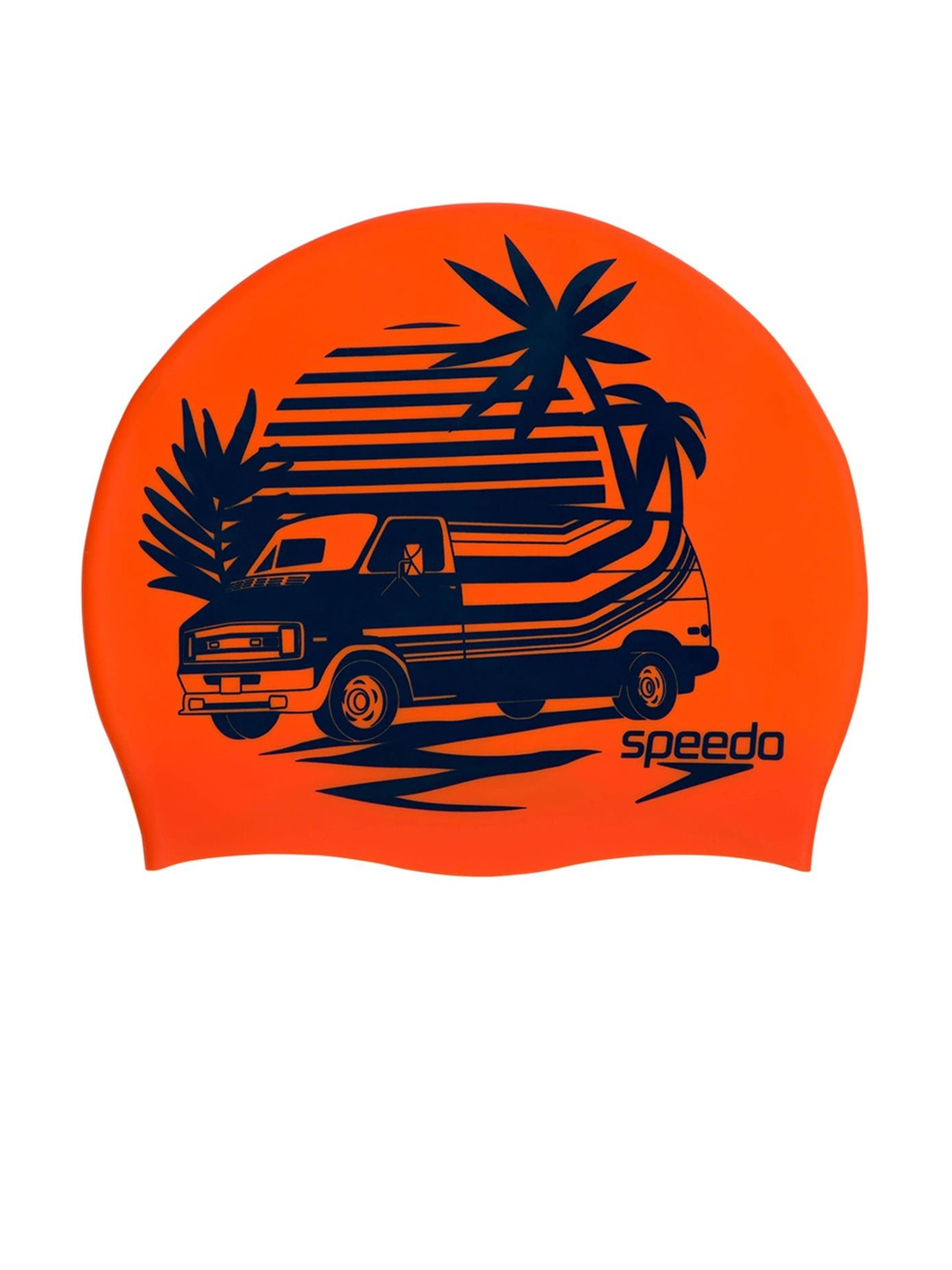 

Speedo Unisex Orange Printed Swim Cap