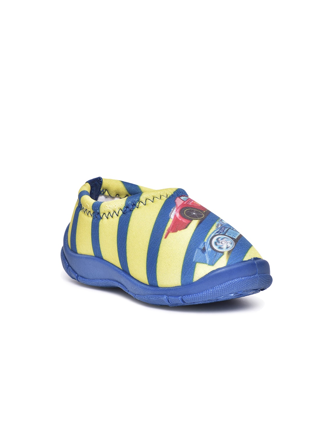 

toothless Boys Yellow Cars Printed Slip-On Sneakers