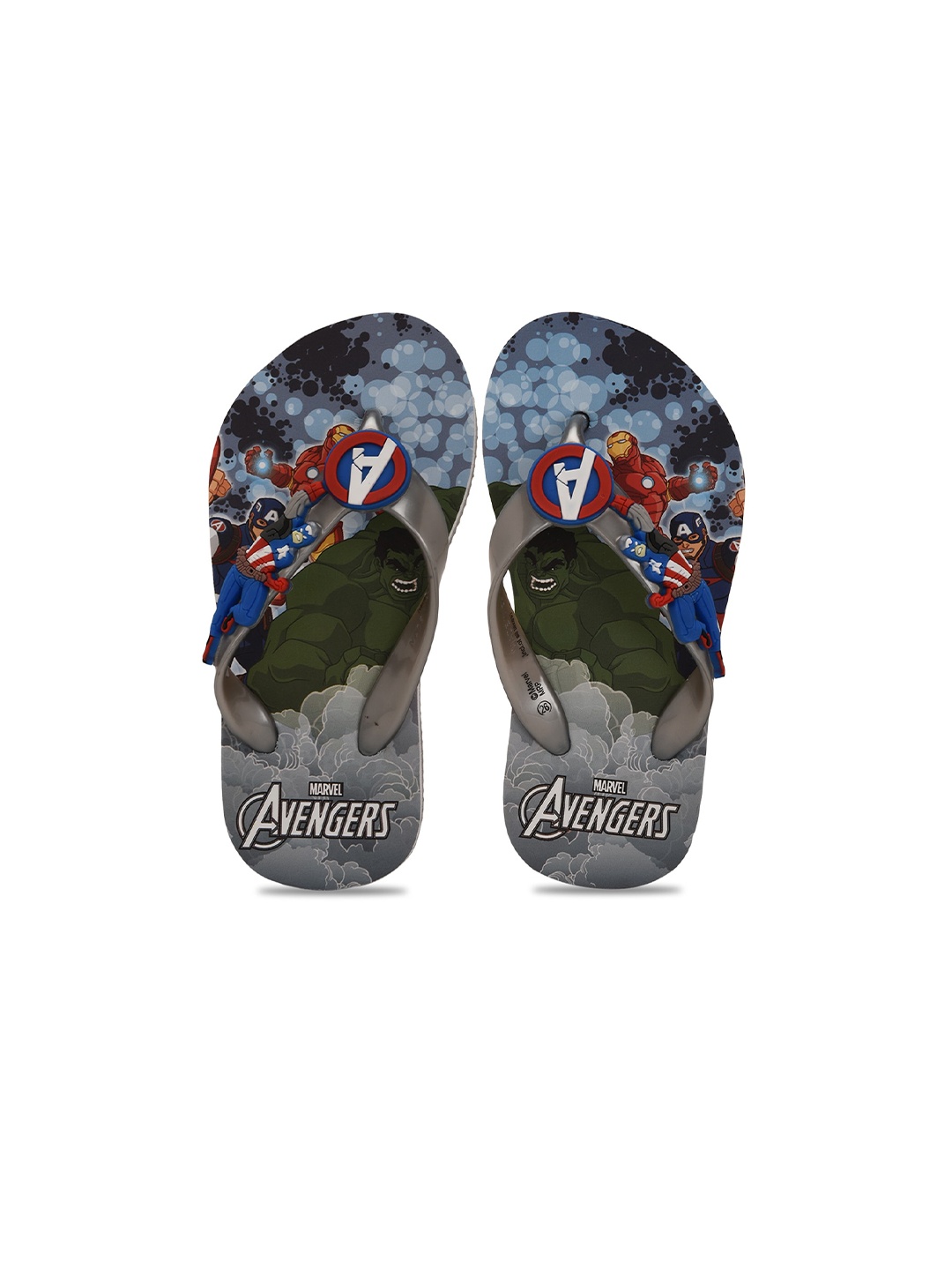 

toothless Boys Printed Rubber Thong Flip-Flops, Grey