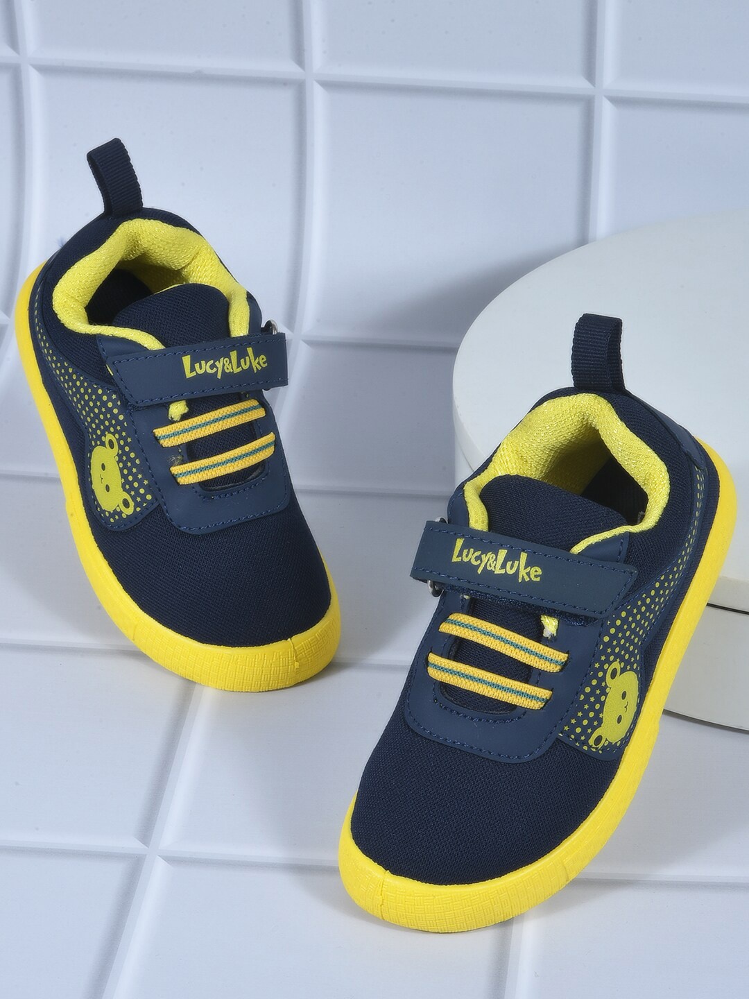 

Liberty Kids-Boys Navy Blue Colourblocked Slip-On Sneakers
