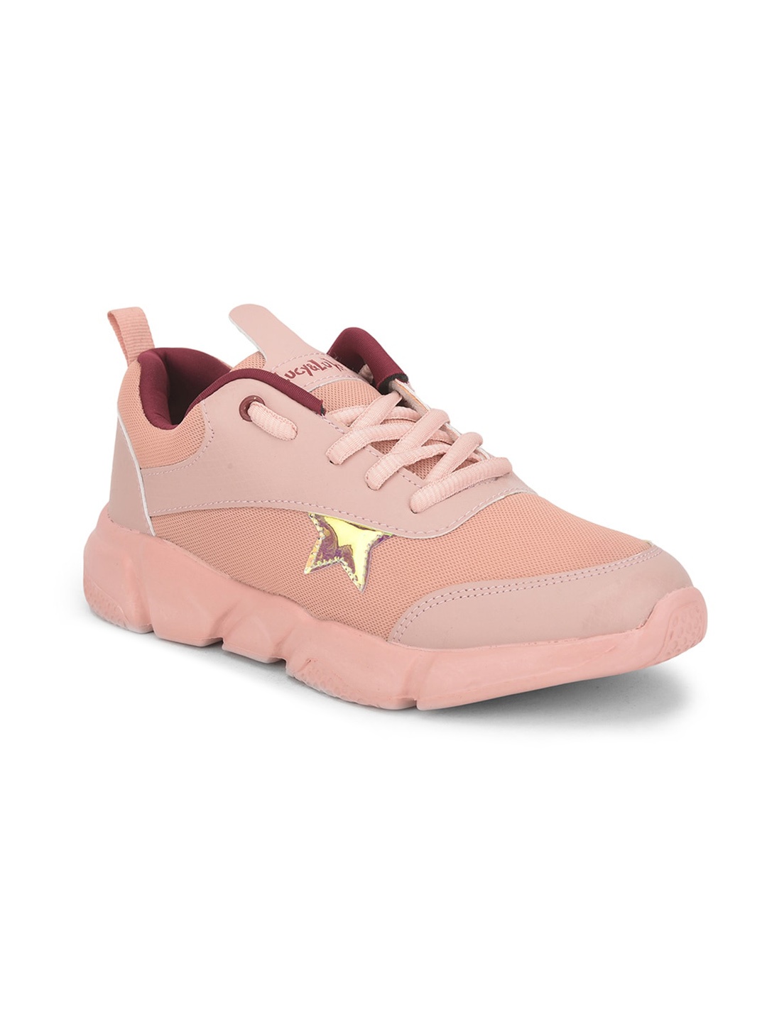 

Liberty Boys Peach-Coloured Colourblocked Sneakers