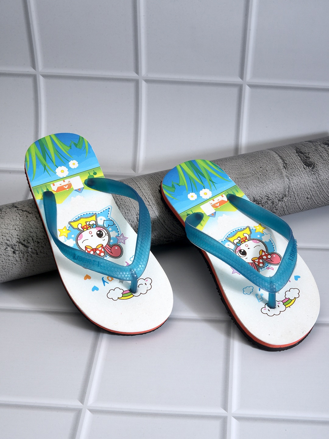 

Liberty Boys Printed Thong Flip-Flops, Blue