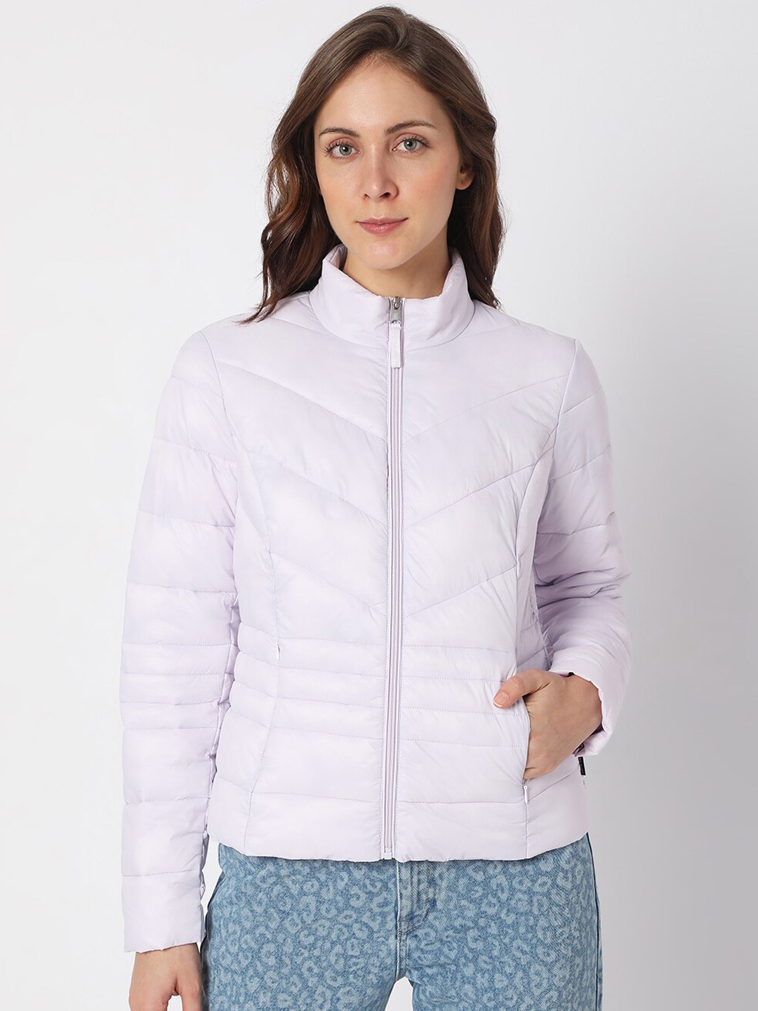 

Vero Moda Women Purple Puffer Jacket