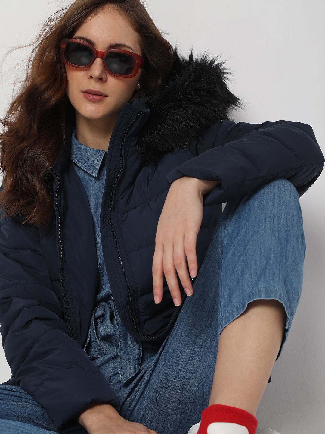 

Vero Moda Women Blue Parka Jacket