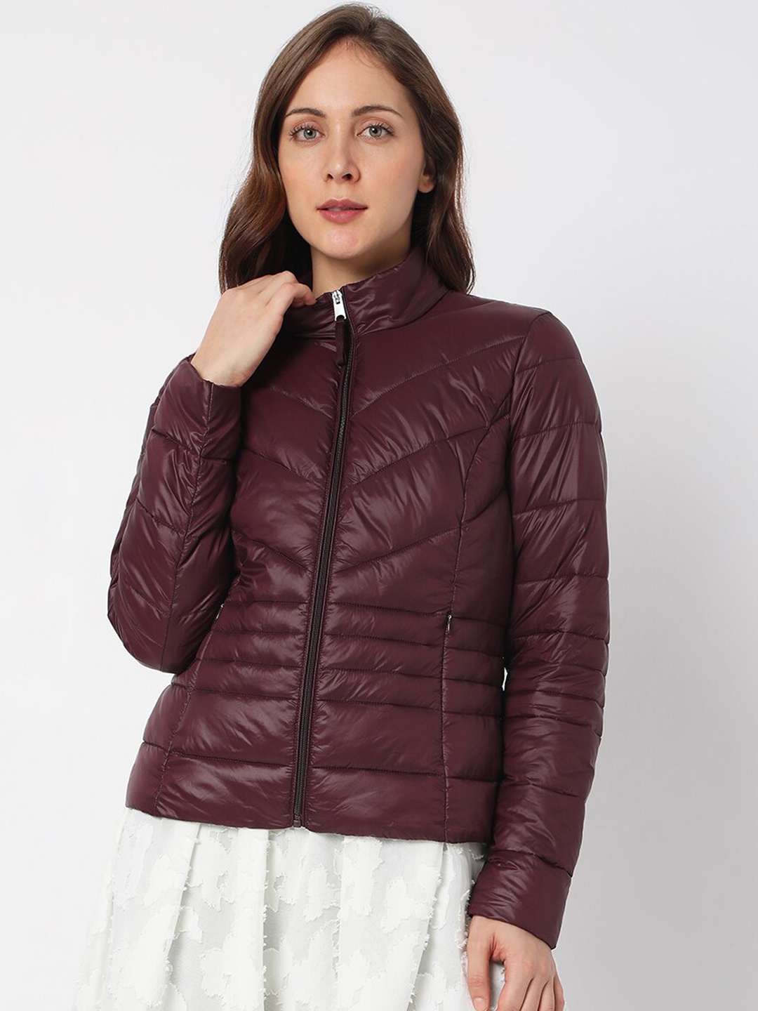 

Vero Moda Women Maroon Puffer Jacket