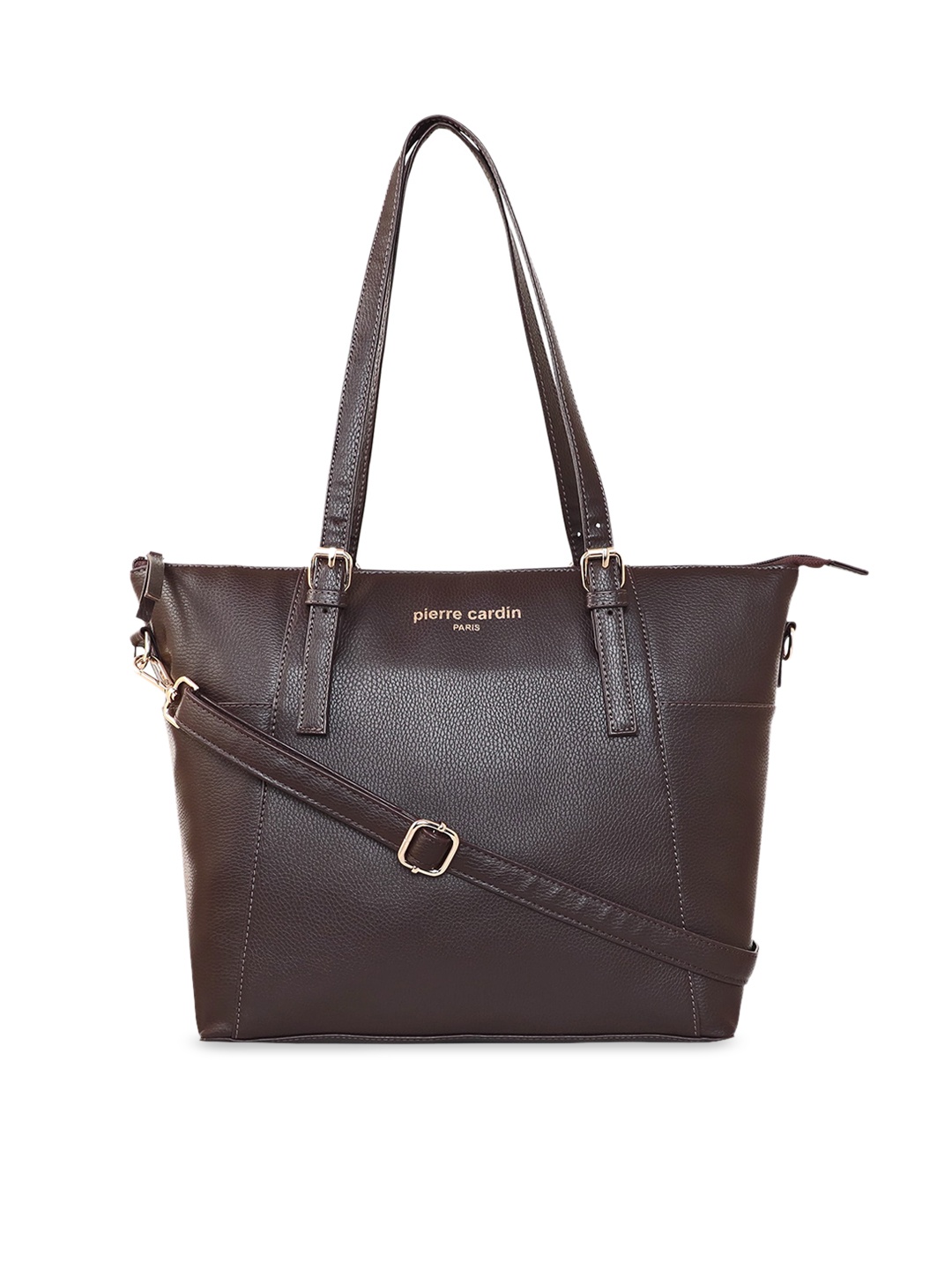 

pierre cardin Brown PU Oversized Structured Shoulder Bag