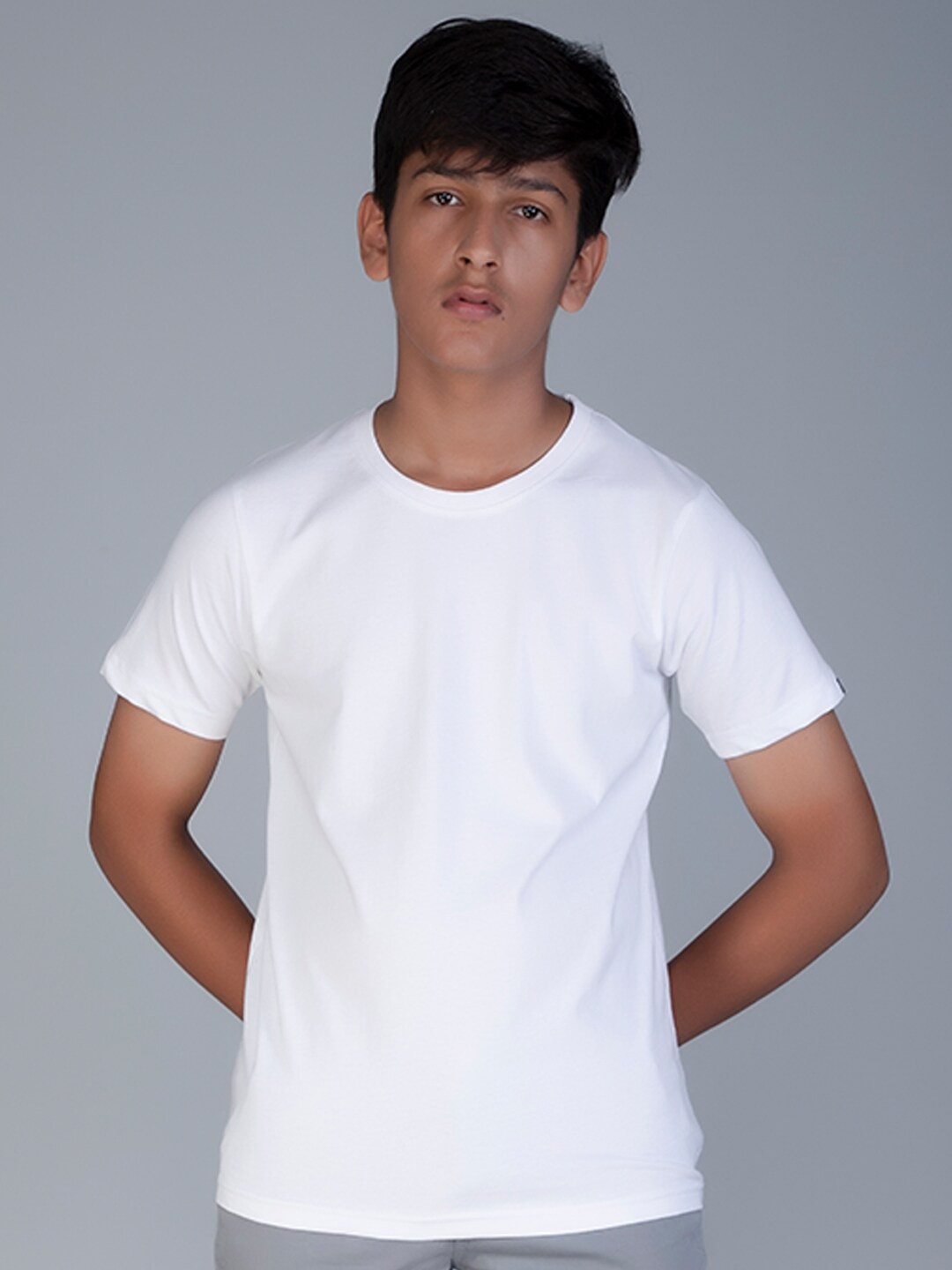 

Teeshut Boys White Pure Cotton T-shirt