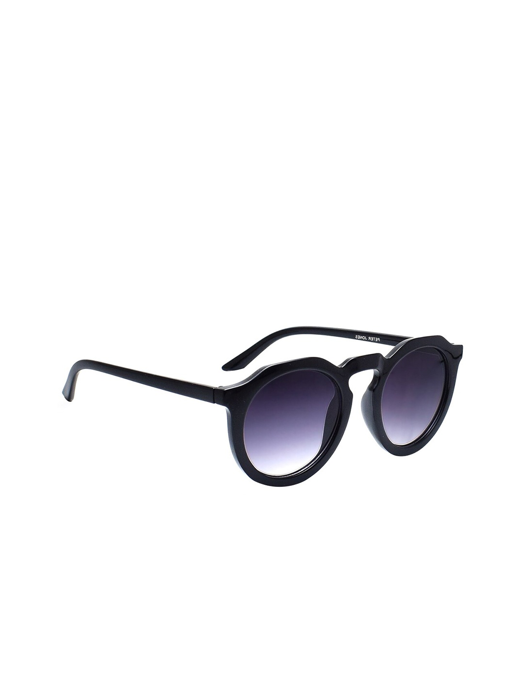

Peter Jones Eyewear Unisex Round Sunglasses with UV Protected Lens-3319B, Black