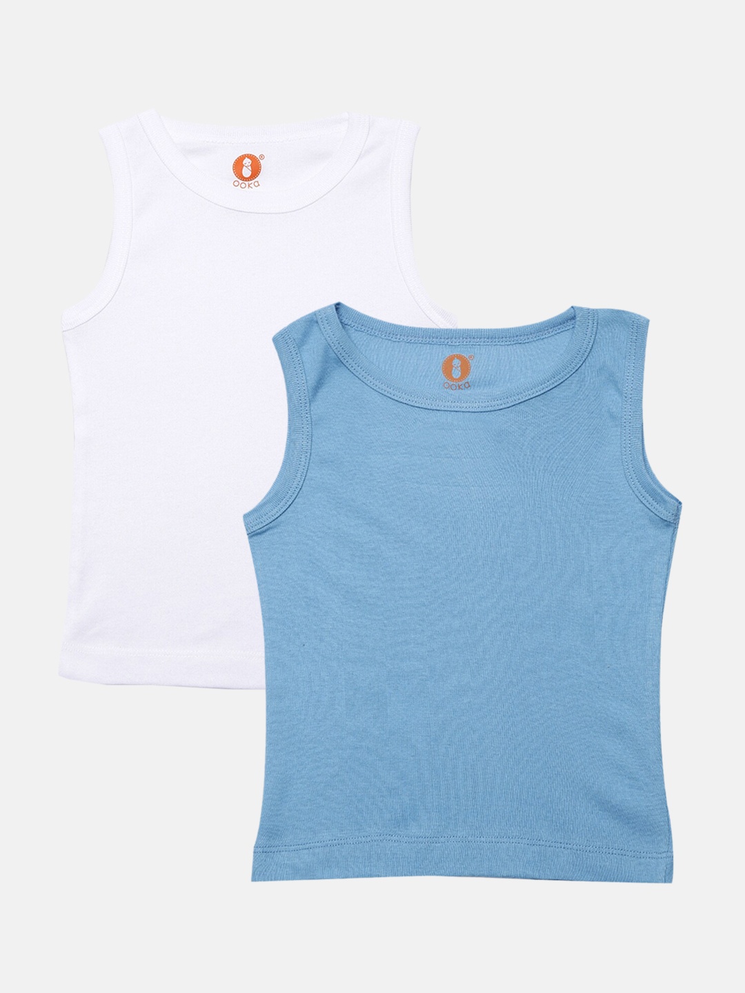 

OOKA Boys Assorted Solid Innerwear Vests, White