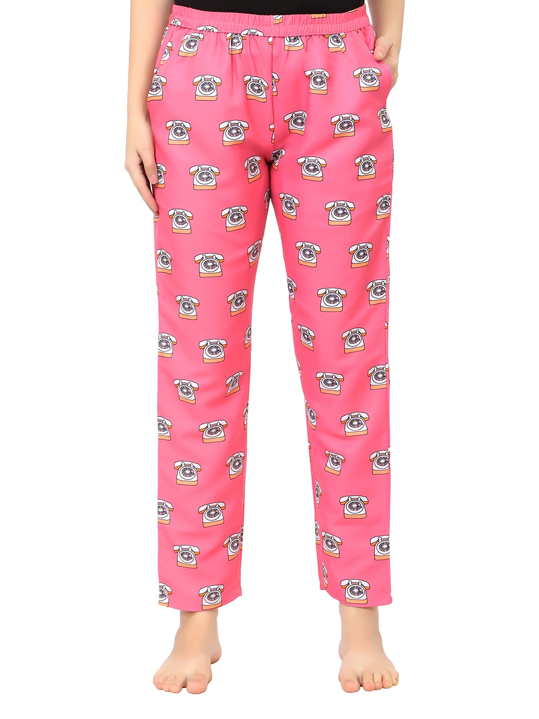 

Sand Dune Women Pink Printed Cotton Lounge Pants