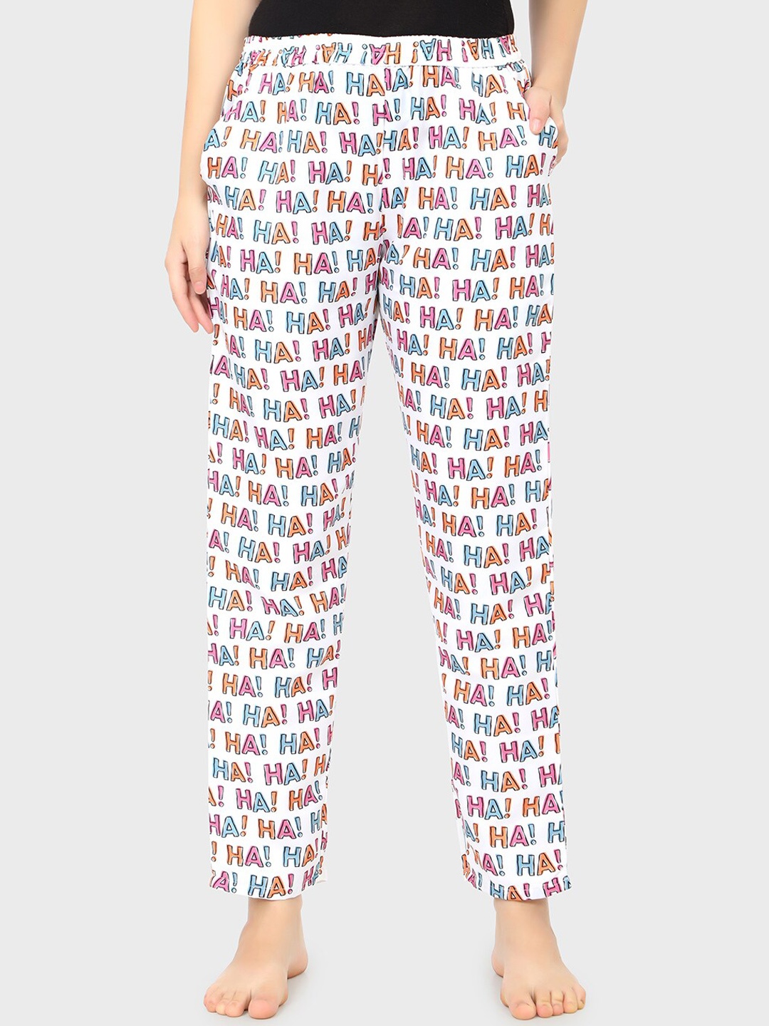 

Sand Dune Women Printed Lounge Pant, White