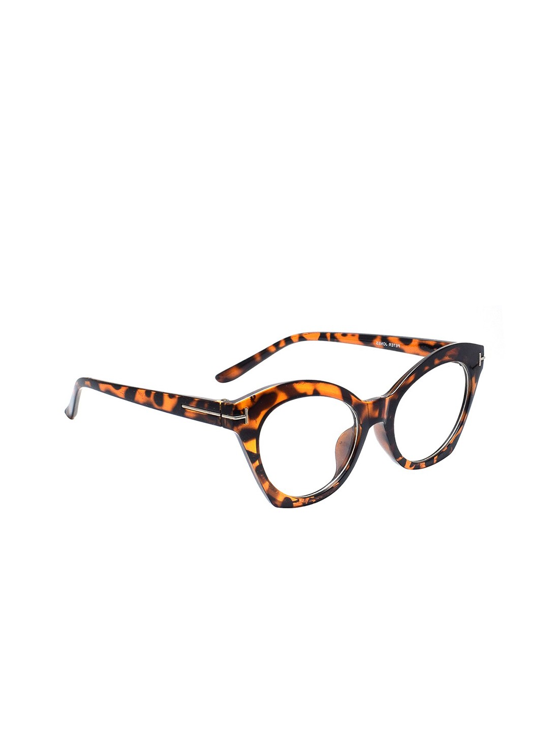 

Peter Jones Eyewear Women Brown & Black Abstract Full Rim Cateye Frames