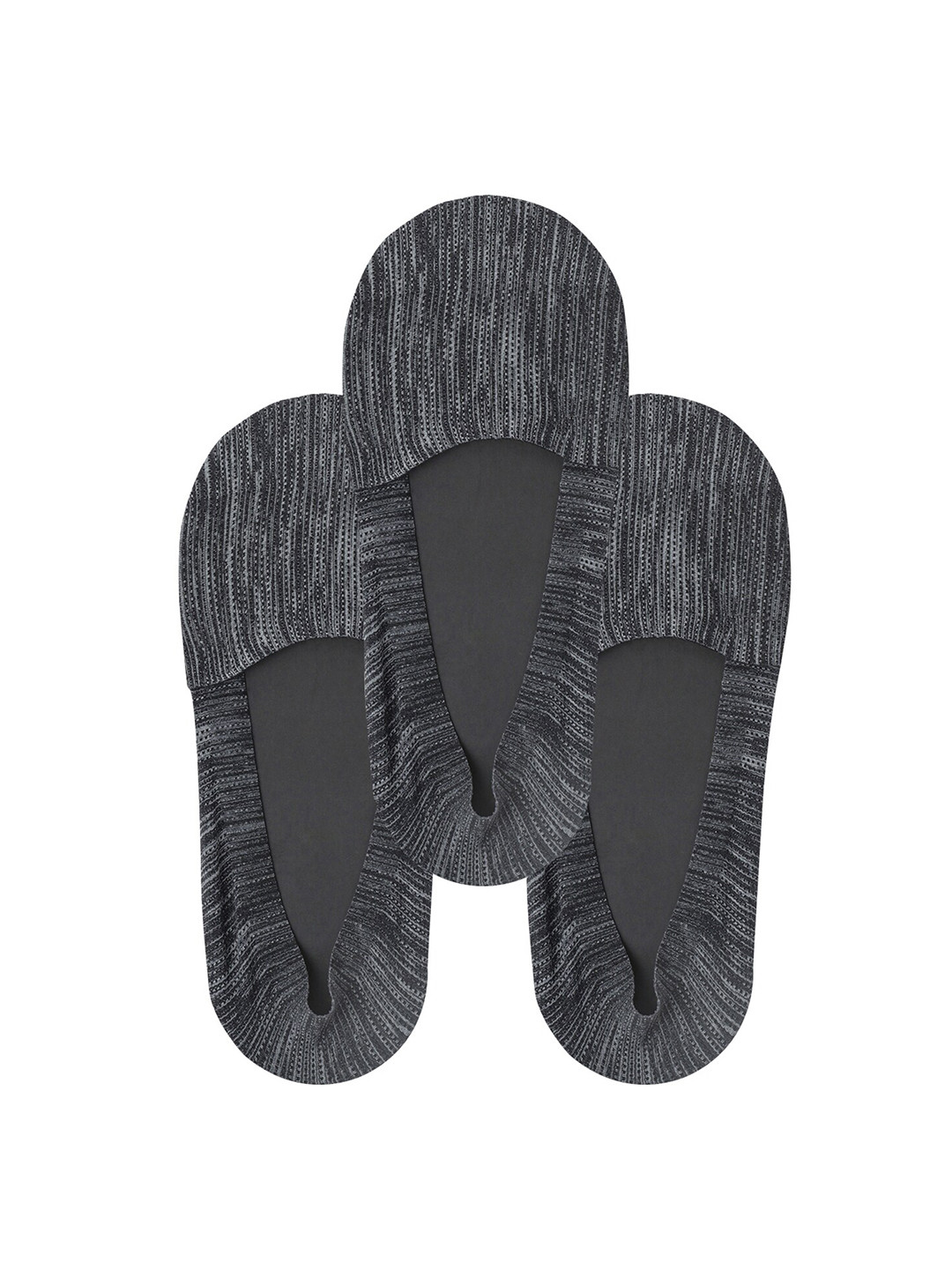 

TOFFCRAFT Men Pack Of 3 Grey Printed Shoe Liner