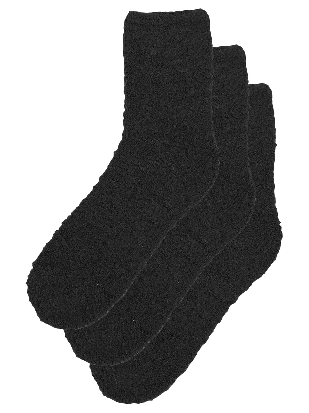 

TOFFCRAFT Men Pack Of 3 Black Solid Above Ankle-Length Socks