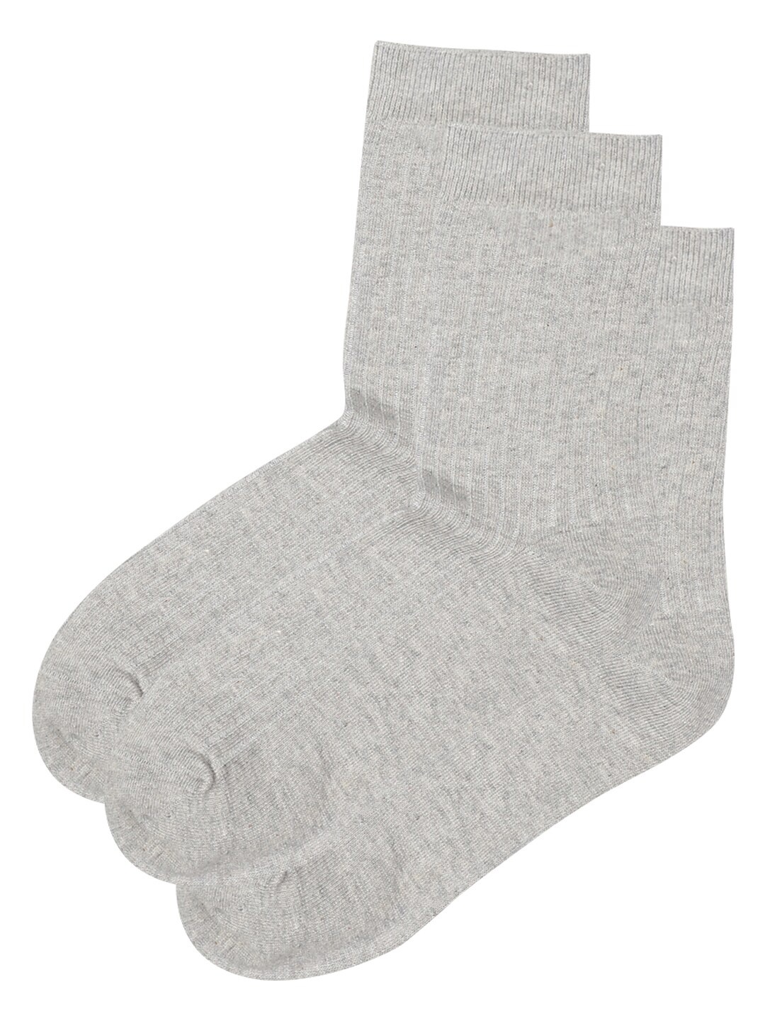 

TOFFCRAFT Men Pack Of 3 Grey Solid Above Ankle Socks