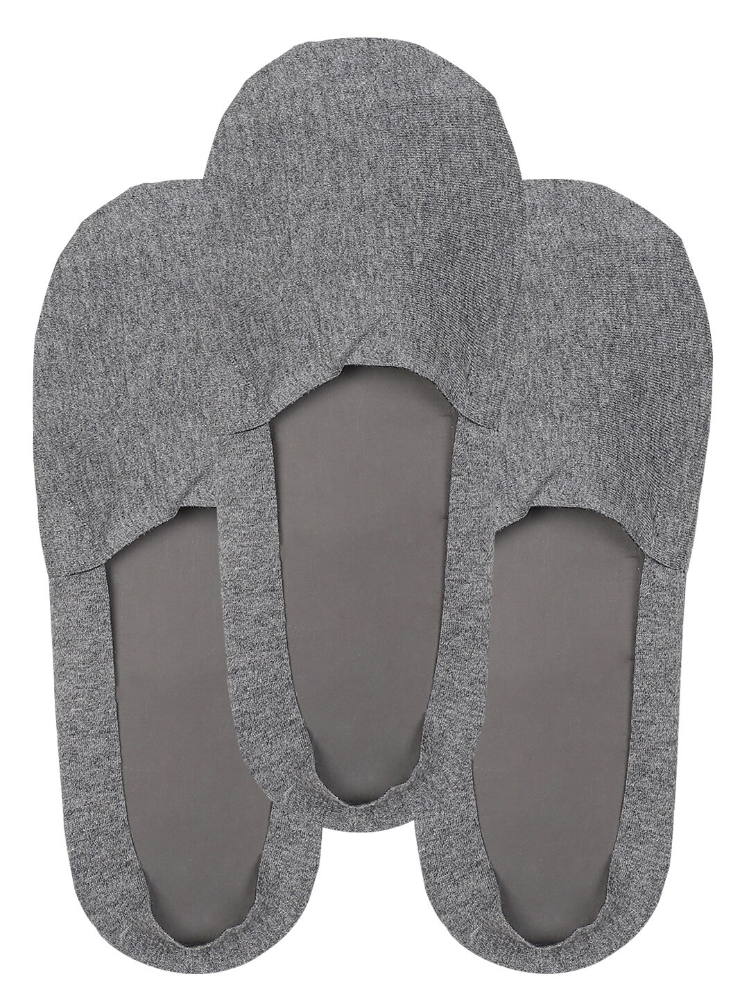 

TOFFCRAFT Men Pack Of 3 Grey Solid Shoe Liner