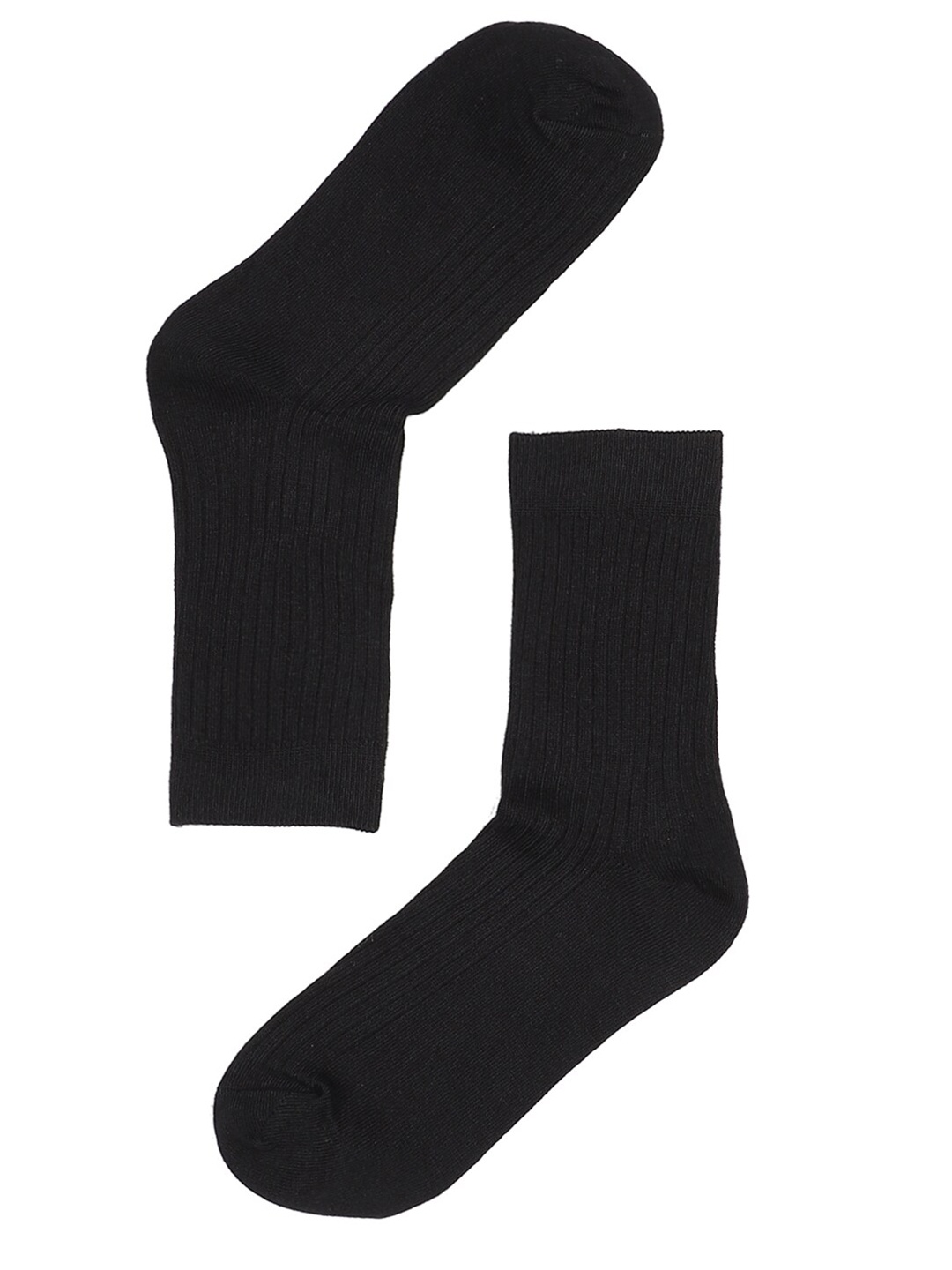 

TOFFCRAFT Men Pack Of 3 Black Solid Above Ankle Length Socks
