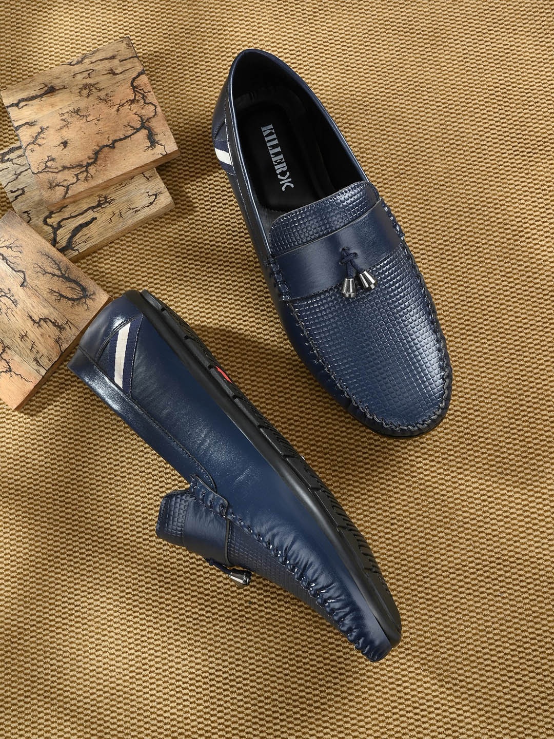 

Killer Men Blue Solid Tassel Loafers