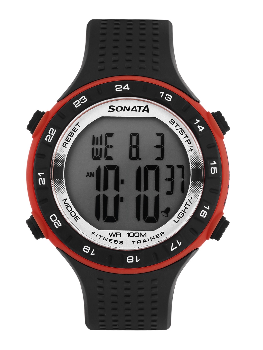 

Sonata Ocean Series Men Black Digital Watch with Pedometer 77040PP02