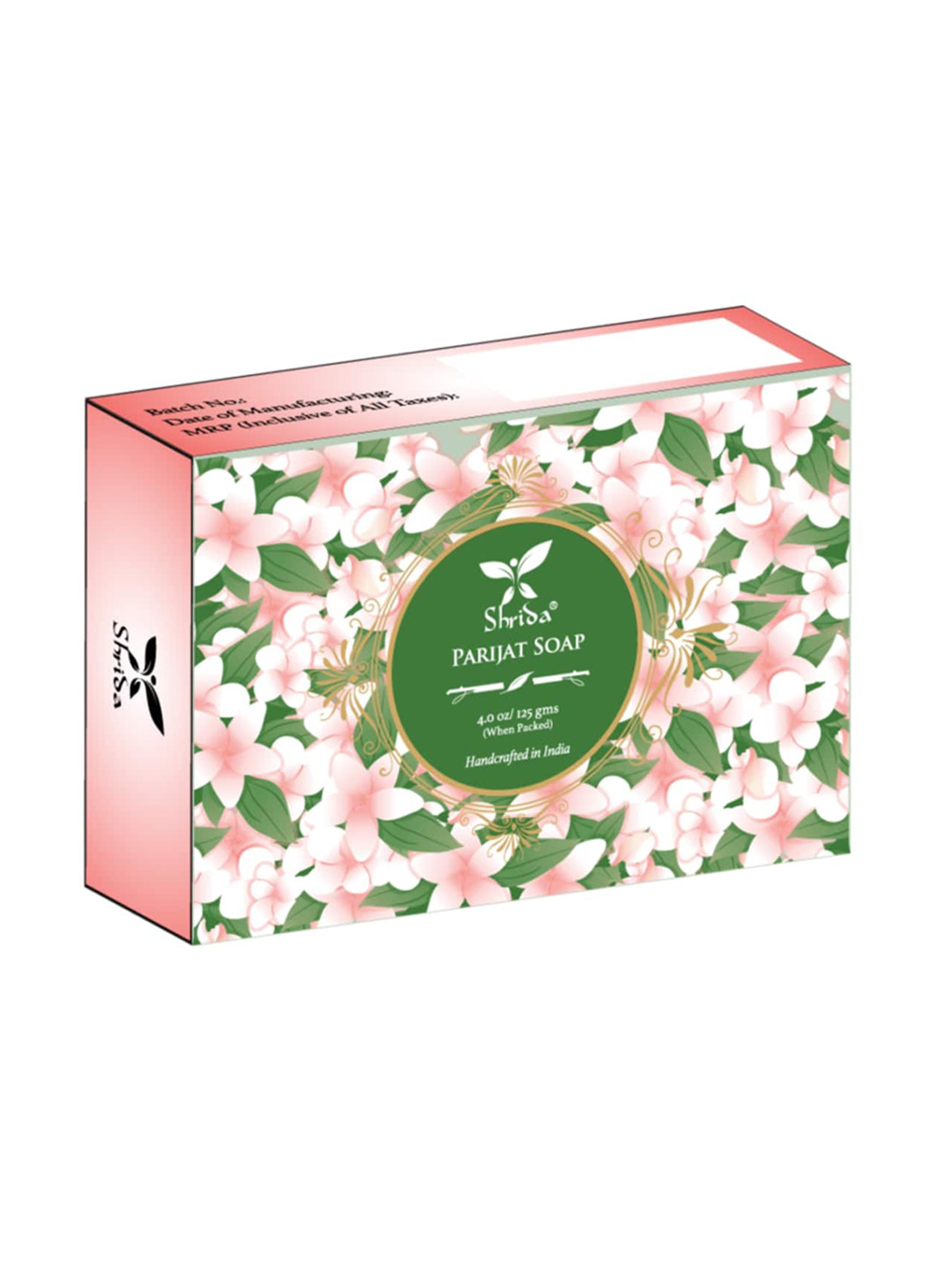 

Shrida Cruelty-Free Handmade Parijat Soap - 125 g, Pink