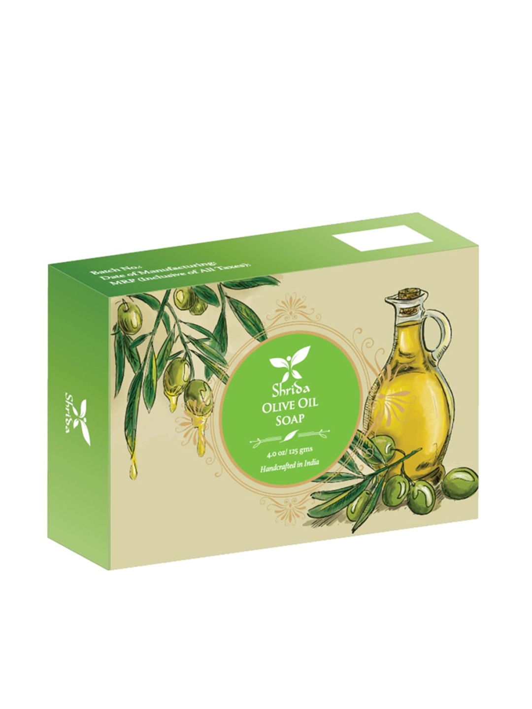 

Shrida Cruelty-Free Handmade Olive Oil Soap - 125 g, Green