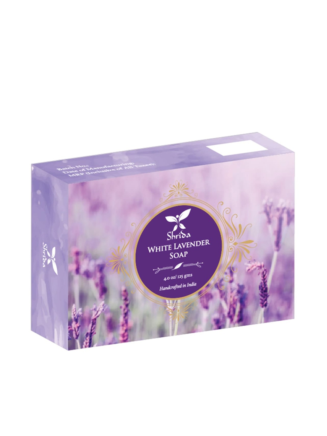 

Shrida Cruelty-Free Handmade White Lavender Soap - 125 g