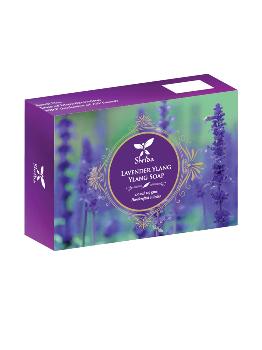 

Shrida Cruelty-Free Handmade Lavender Ylang Ylang Soap - 125 g, Purple