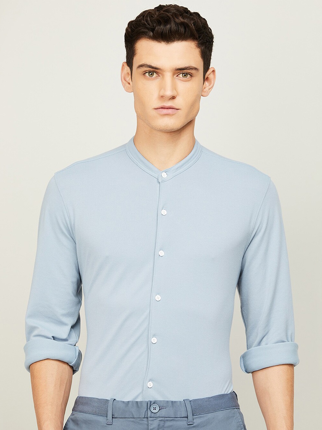 

CODE by Lifestyle Men Blue Slim Fit Casual Shirt