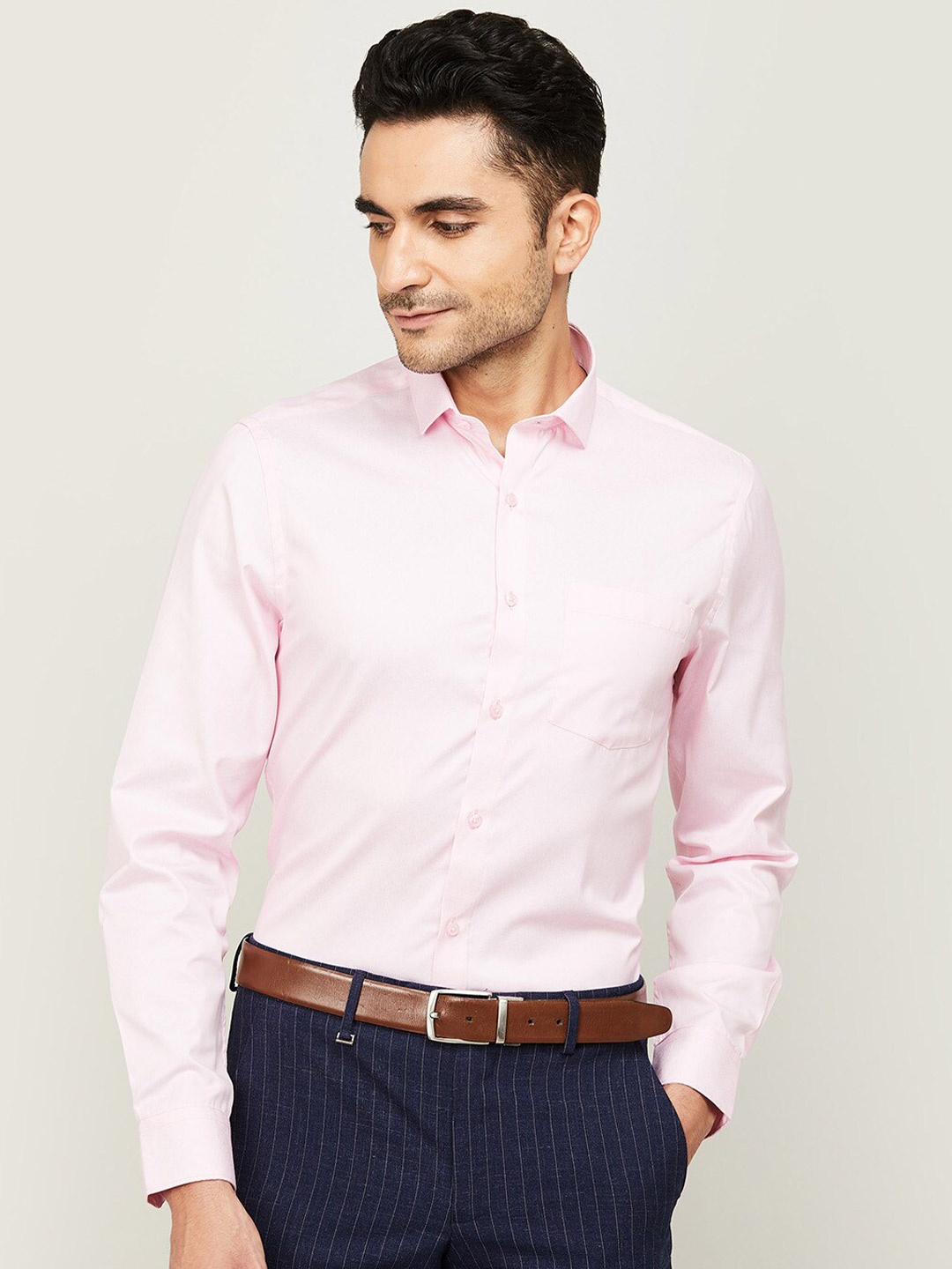 

CODE by Lifestyle Men Pink Slim Fit Formal Shirt