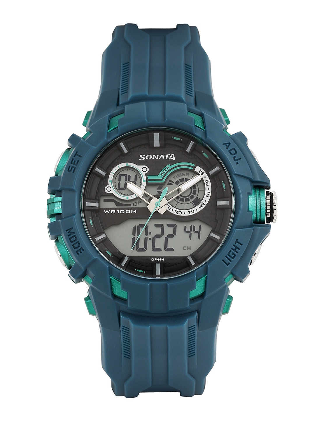 

Sonata Men Black Analogue and Digital Multifunction Watch 77045PP01