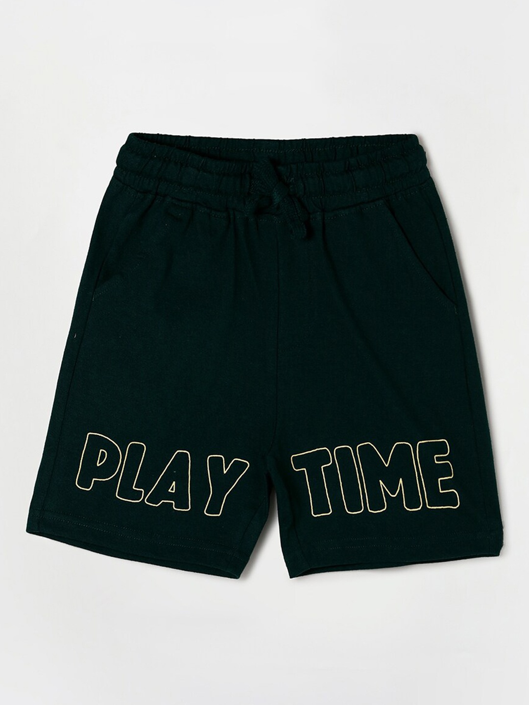 

Fame Forever by Lifestyle Boys Green Typography Printed Shorts