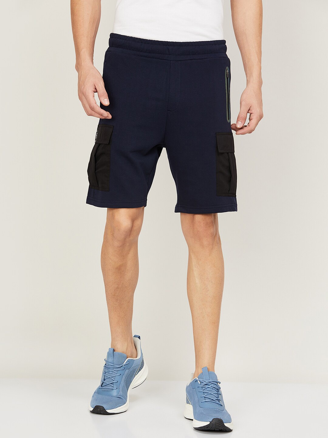 

Bossini Men Navy Blue Colourblocked Sports Shorts