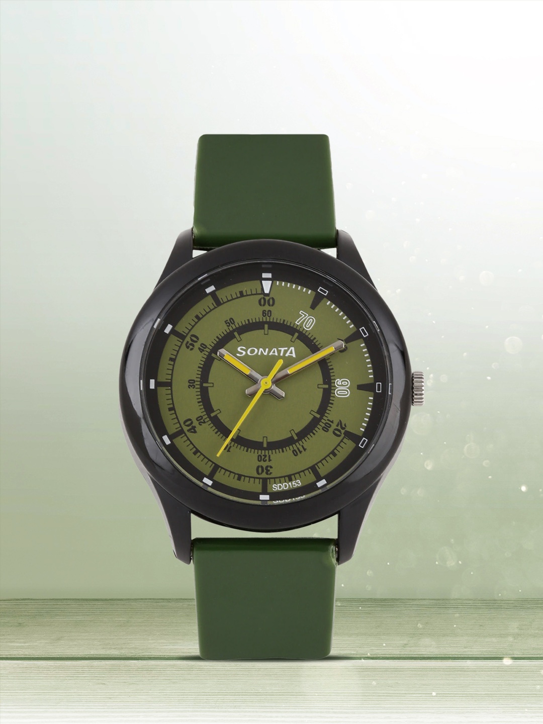 

Sonata Men Olive Green Analogue Watch NH77007PP01C