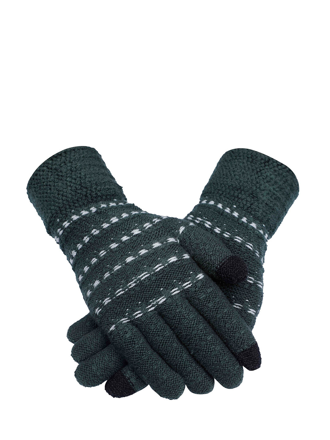 

LOOM LEGACY Men Black & White Textured Gloves