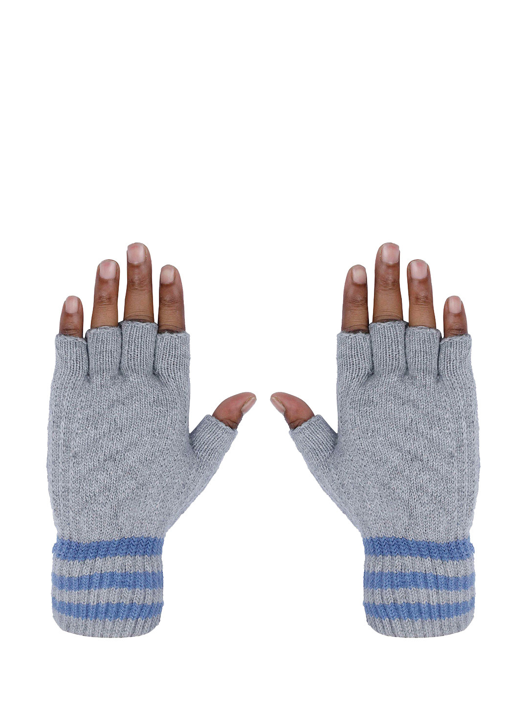 

LOOM LEGACY Men Grey Knitted Acrylic Hand Gloves