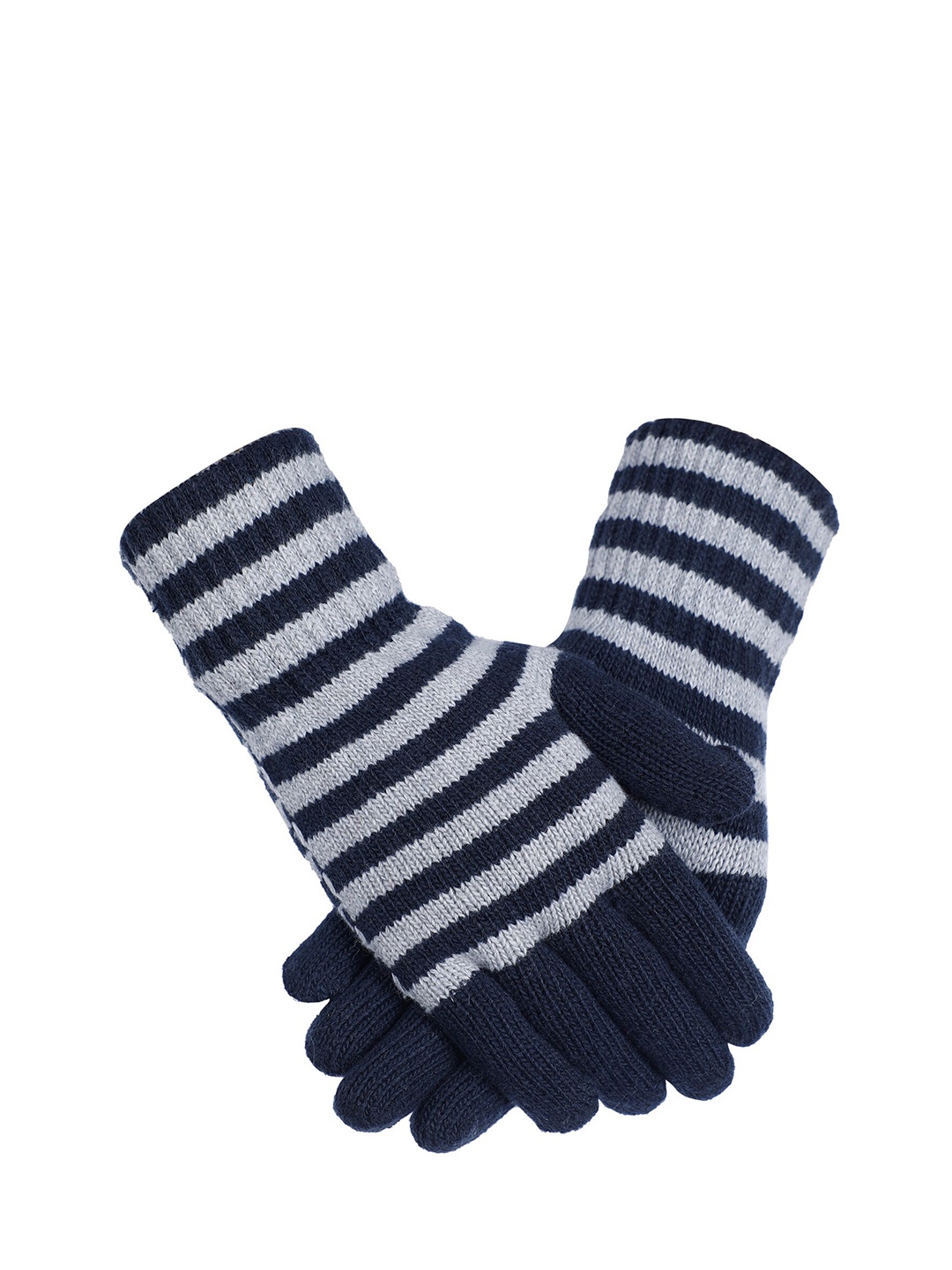 

LOOM LEGACY Men Navy Blue Acrylic Hand Gloves