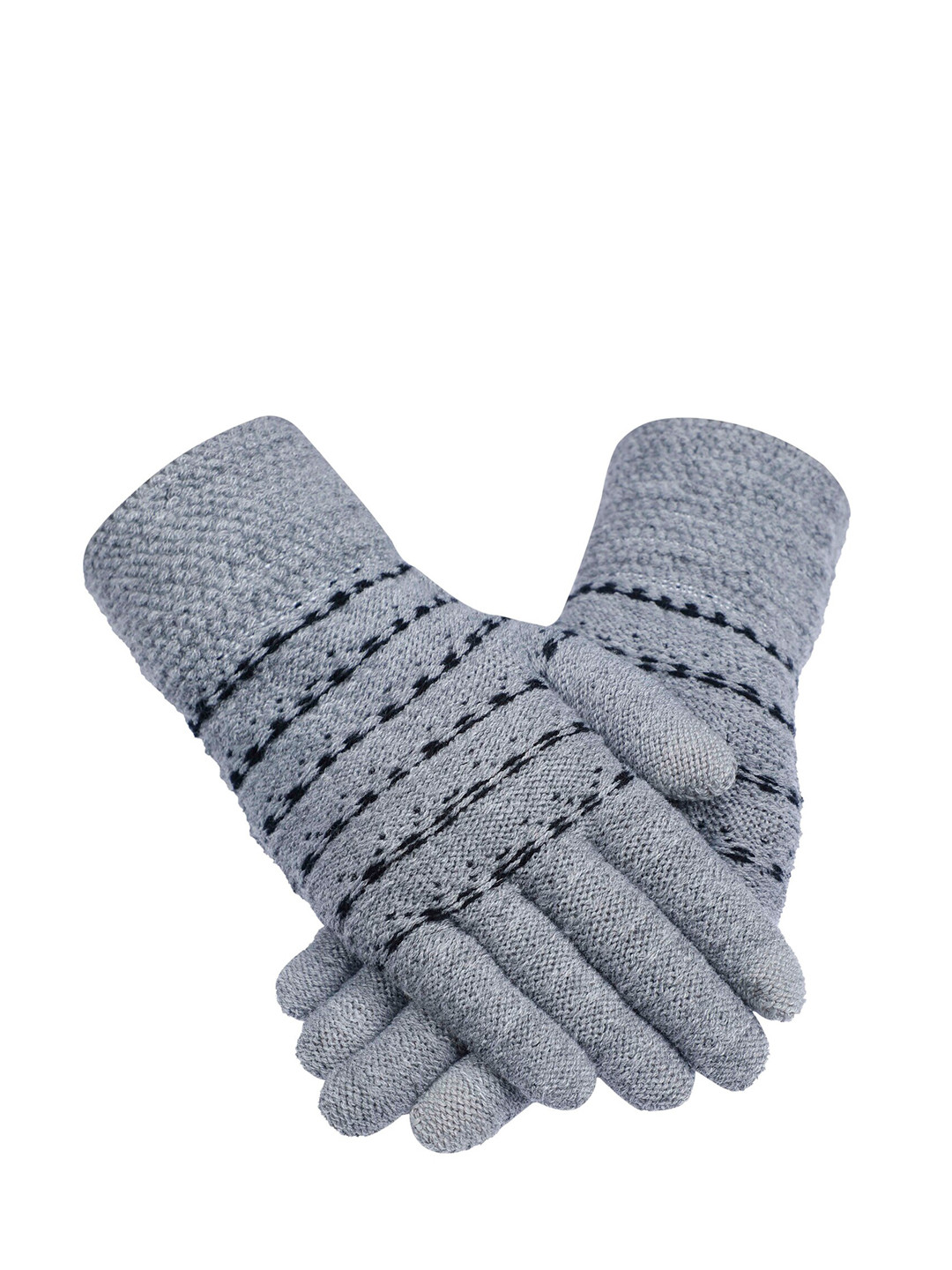 

LOOM LEGACY Men Grey Melange Acrylic Hand Gloves