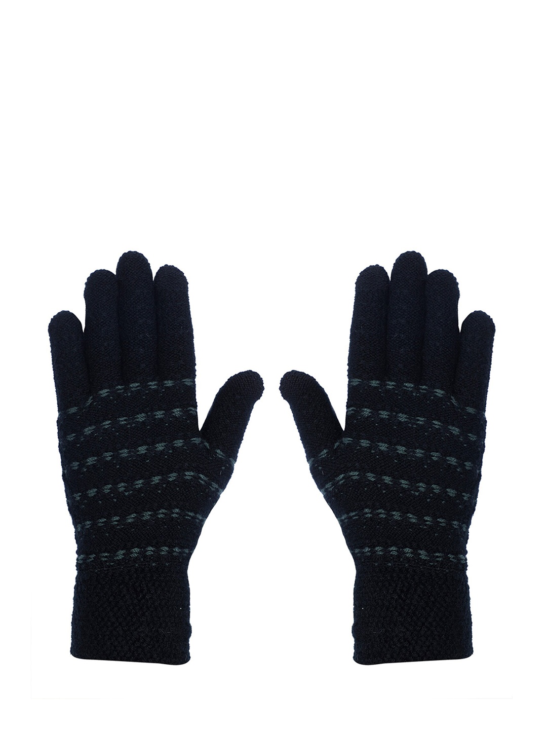 

LOOM LEGACY Men Navy-Blue Acrylic Winter Hand Gloves