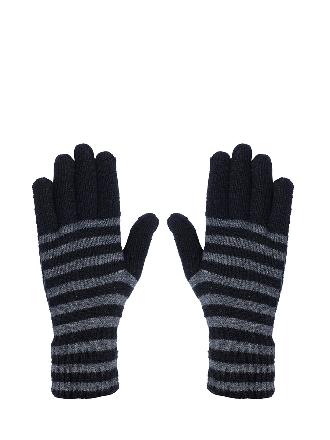 

LOOM LEGACY Men Black Acrylic Hand Gloves