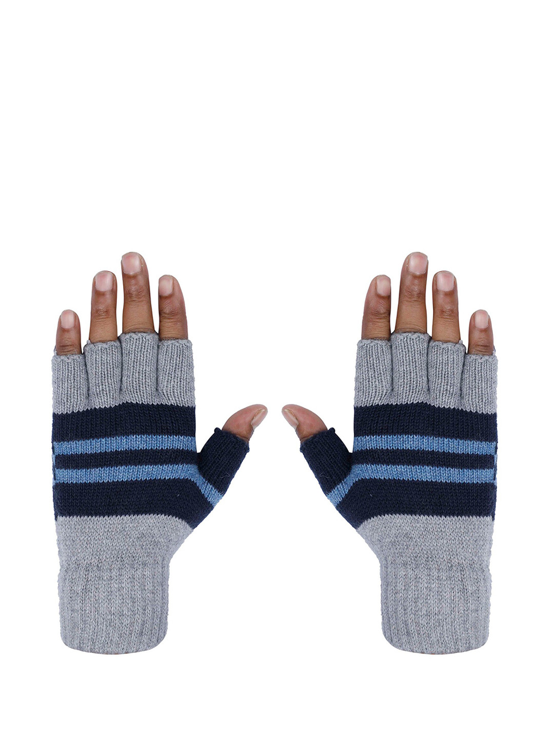 

LOOM LEGACY Men Grey Self-Design Winter Gloves