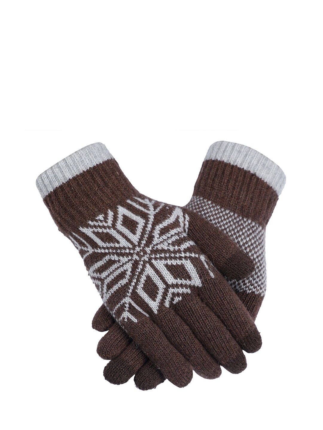 

LOOM LEGACY Men Brown Acrylic Hand Gloves